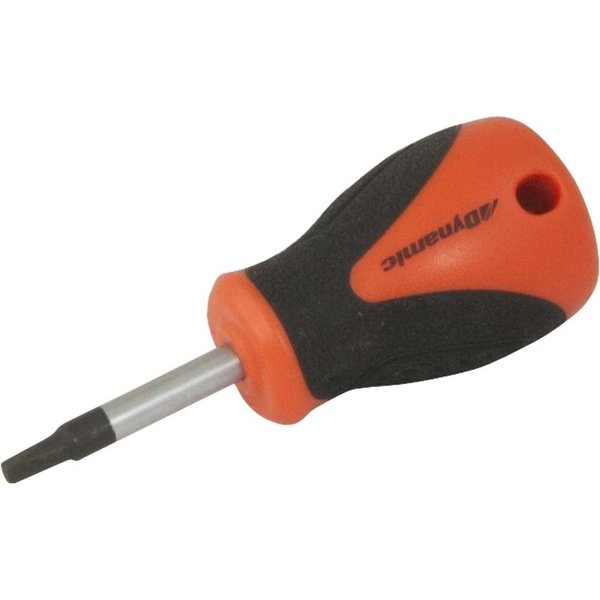 Dynamic Tools #2 Square Recess Stubby Screwdriver, Comfort Grip Handle D062206